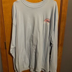 Girlie Girl Mandala Logo Blue Long Sleeve T-Shirt (Size 2X) Blue